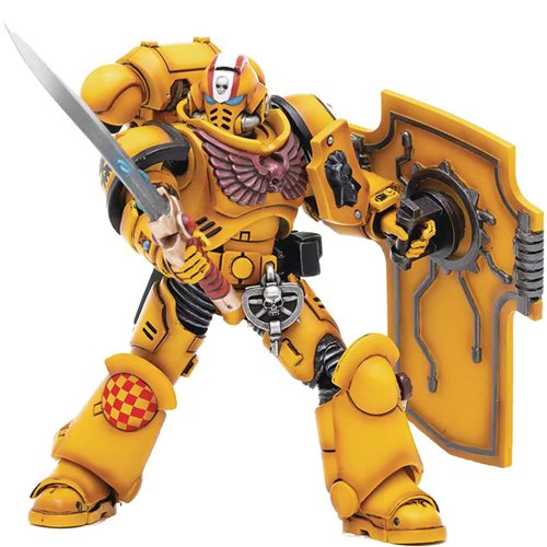 Joy Toy Warhammer 40,000 Space Marines Imperial Fists Intercessors Primaris Lieutenant Naviaz 1:18 Scale Action Figure
