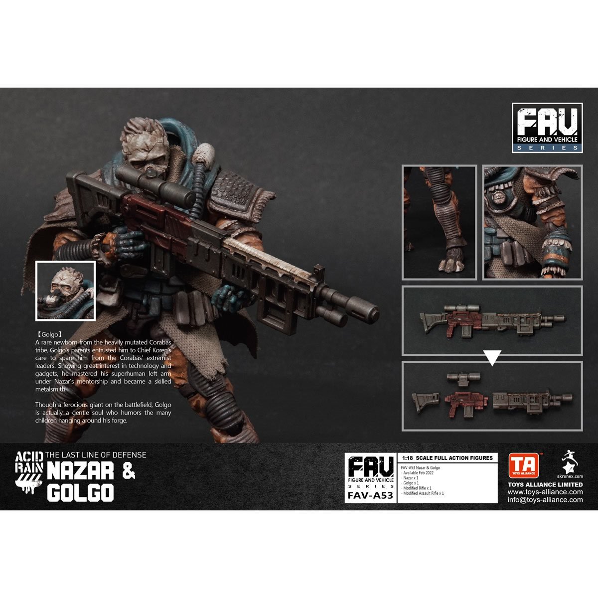 Acid Rain Nazar and Golgo 1:18 Scale Action Figure 2-Pack