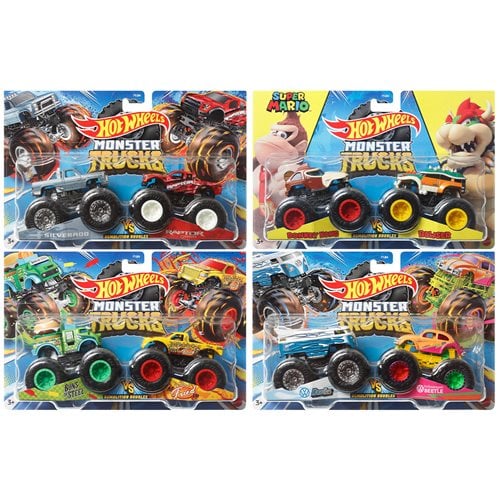 Hot Wheels Monster Trucks Demolition Doubles 1:64 Scale 2023 Mix 1 2-Pack Case