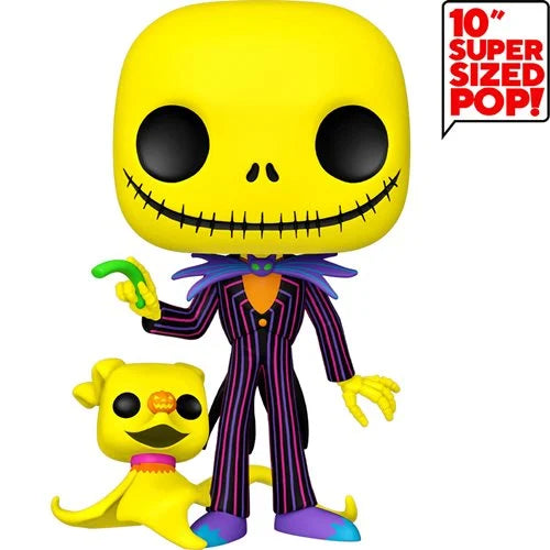 The Nightmare Before Christmas Jack with Zero Blacklight 10-Inch Pop! Vinyl Figure