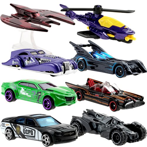 Hot Wheels Batman Themed Vehicles Case