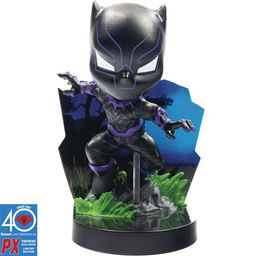 Marvel Superama Black Panther Vibranium Glow Suit Collectible Diorama - Previews Exclusive