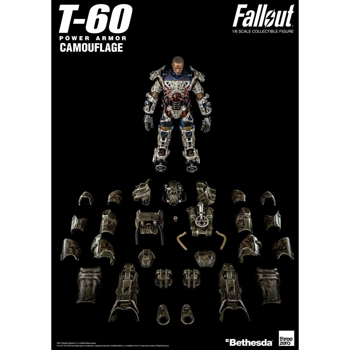 Fallout T-60 Camouflage Power Armor 1:6 Scale Action Figure