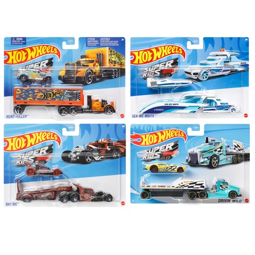Hot Wheels Super Hauling Rig and Car 2023 Mix 2 Case